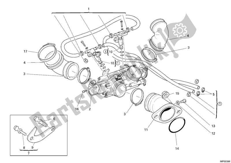 Tutte le parti per il Corpo Farfallato del Ducati Monster S2R 800 Dark 2006